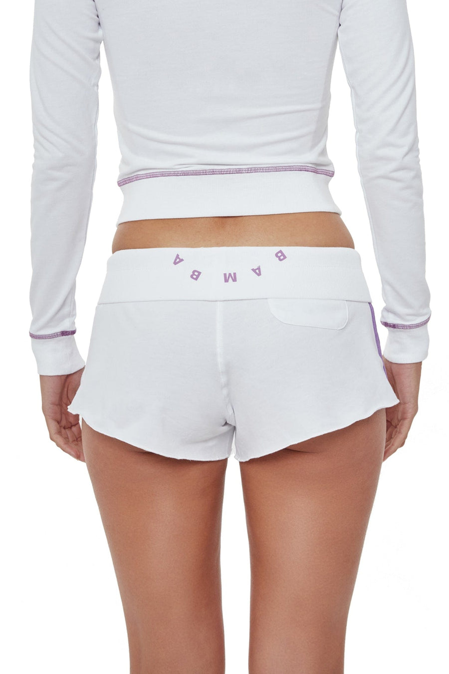 ESPRITE shorts- bianco/ violet BĀMBASWIMAUS - Main Image